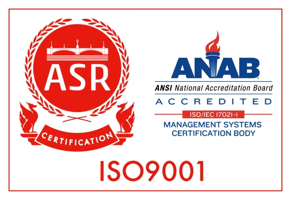 ISO 9001 ASR認証・ANAB認定 ロゴ